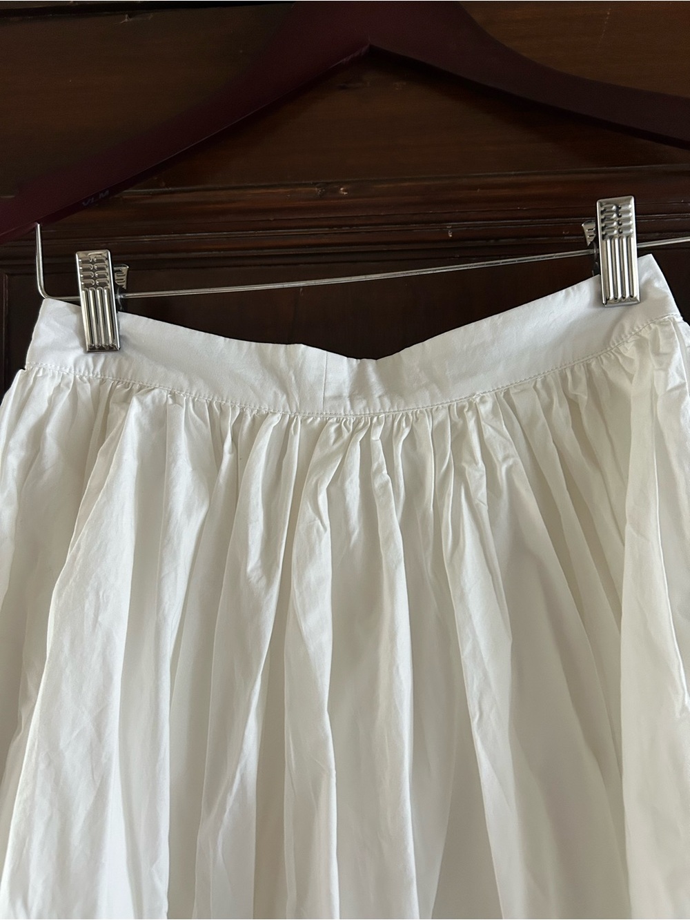 Aqua White Tiered Midi Skirt with Lace Panel - Picture 3 of 7